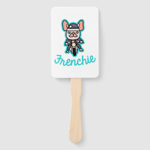 Abanico Frenchie Biker Motocicleta Dueño de Perro Frenchie