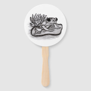 Abanico Froggy con Lotus Flower