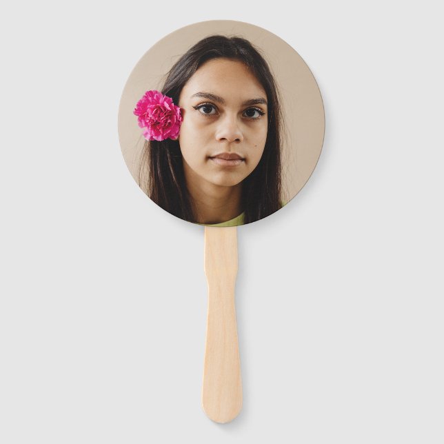Abanico Fun Face personalizado en un stick Photo Prop (Anverso)