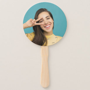 Abanico Fun Face personalizado en un stick Photo Prop
