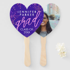 Abanico Fun Girly Purple Y Pink Graduate School Foto
