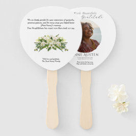 Abanico Funeral Thank You Fan – With Gratitude