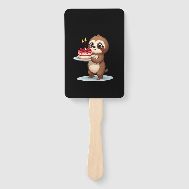 Abanico Funny Birthday Cake with Sloth Costume for Boys an (Anverso)