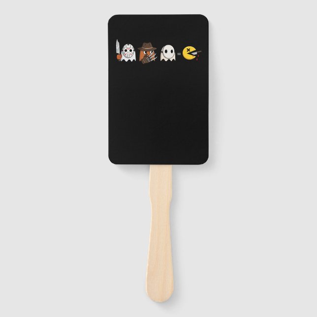 Abanico Funny ghost parody of Halloween gamers (Anverso)