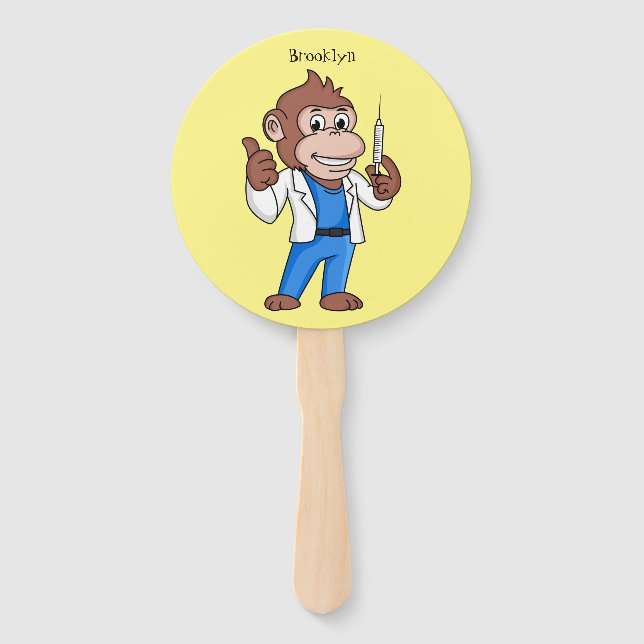 Abanico Funny orangutan ape personalizado médica (Anverso)