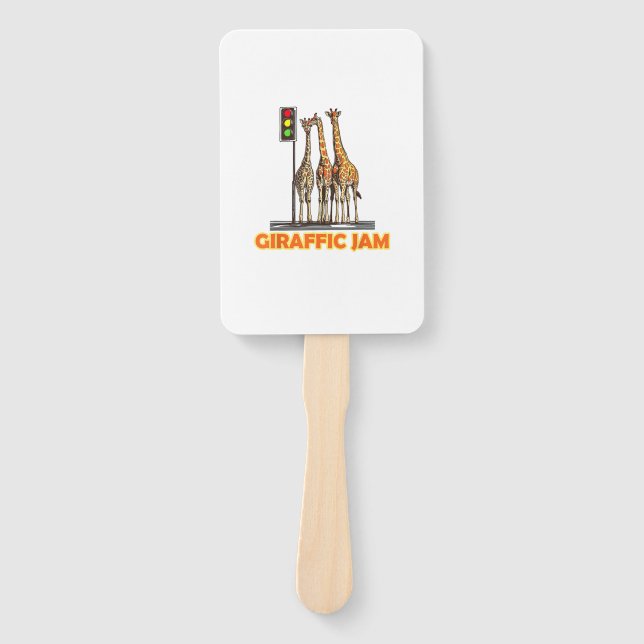 Abanico Funny Pun Giraffe Jam (Anverso)