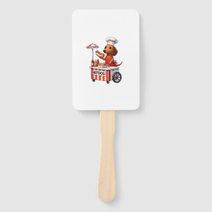 Abanico Funny Weenie Dachshund Dog Sausage Hotdog Sandwich