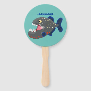 Abanico Furioso ilustracion personalizado de piranha