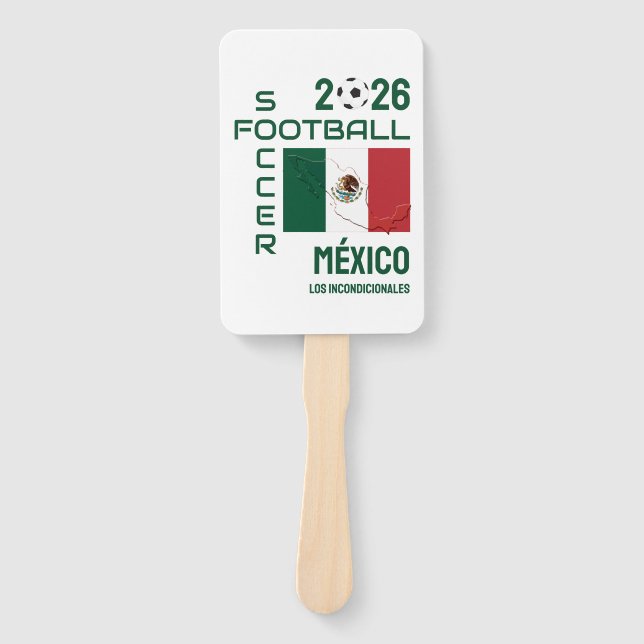 Abanico Fútbol Personalizado MEXICO (Anverso)