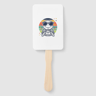 Abanico Gafas de sol de tortuga tropical vintage Camiseta 