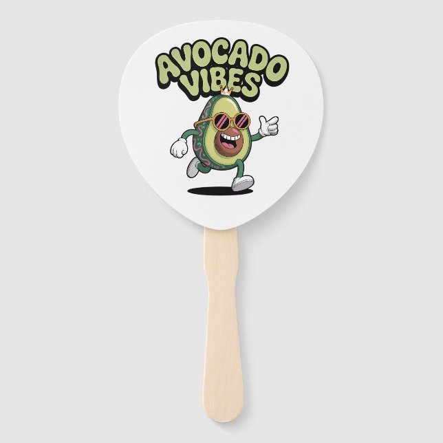 Abanico Gafas divertidas Aguacate (Anverso)