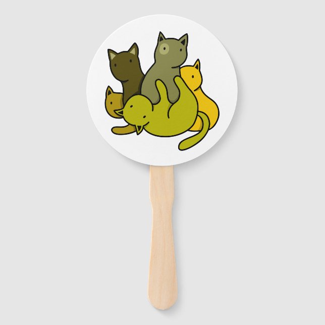 Abanico Gatitos de oliva (Anverso)