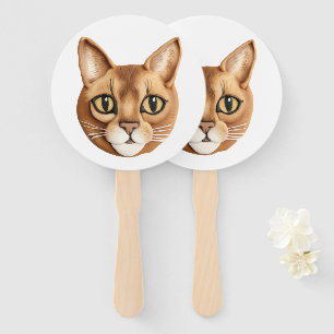Abanico Gato Abisinio Inspirado en 3D