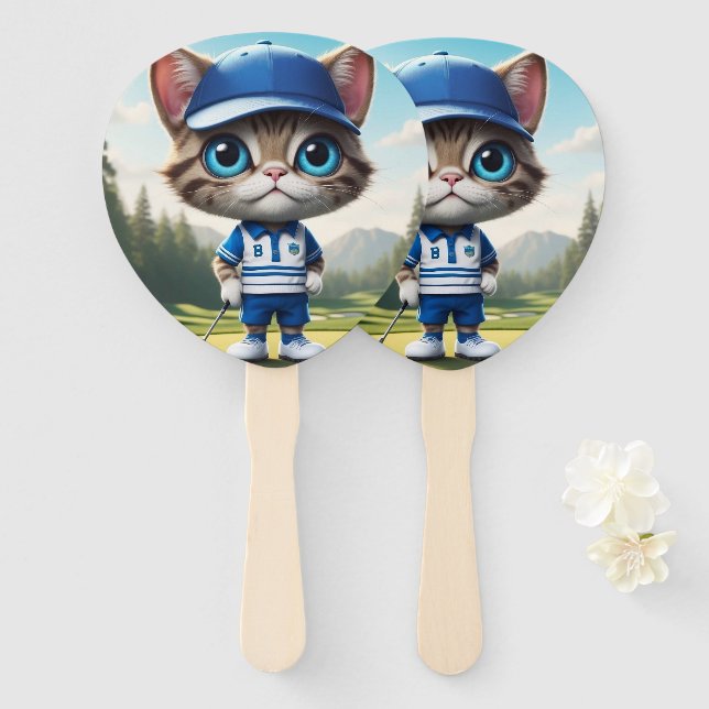 Abanico Gato de golf (Anverso y reverso)