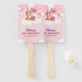 Abanico Gato Kitty Celebración Cumpleaños Conjunto de fans