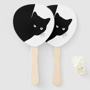 Abanico Gato negro astuto