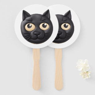 Abanico Gato negro inspirado en 3D