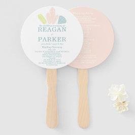 Abanico Gem Stones Boda rosa pastel moderno