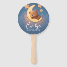 Abanico Gender Reveal Hand Fan, Teddy Bear. It’s a Girl