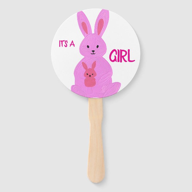 Abanico género revelar la mano fan lindos conejillos (Anverso)