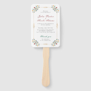 Abanico Geometría Vintage Intricar Boda De Motif Clásico