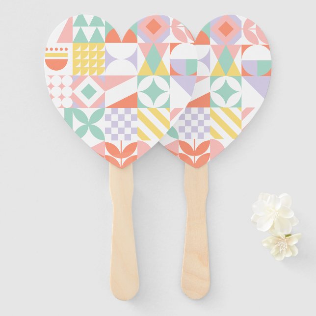 Abanico geométrico nº 32 (Anverso y reverso)