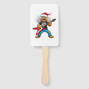 Abanico Gingerbread Rock Guitar Navidad 2026 Fiesta
