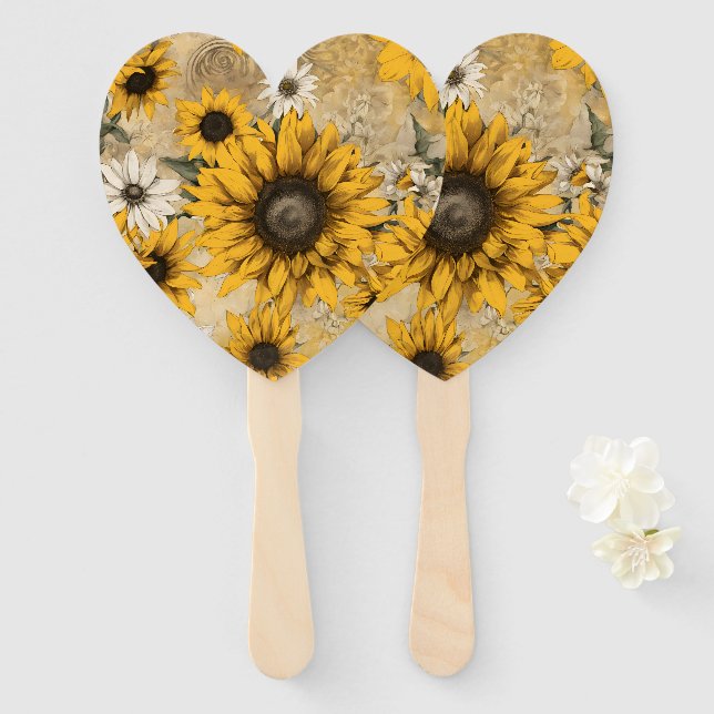Abanico Girasol (Anverso y reverso)