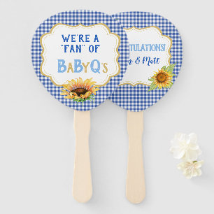 Abanico Girasoles Country Gingham Azul para BabyQ