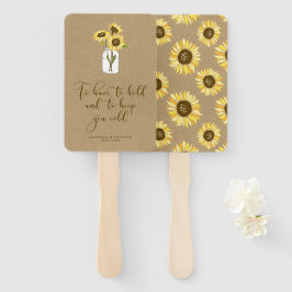 Abanico Girasoles de papel kraft rústico en tarro de mason