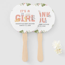 Abanico Girl Safari Animal Baby Shower