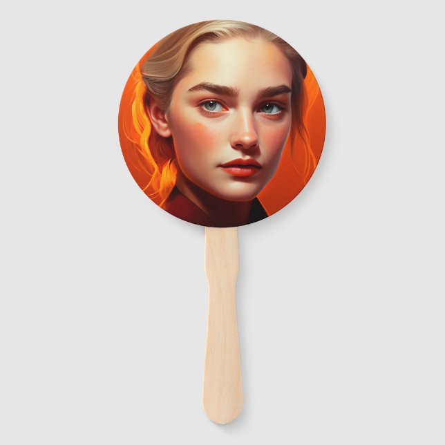 Abanico Girl with blue eyes (Anverso)
