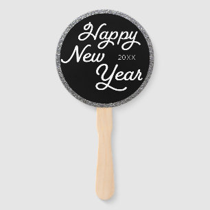 Abanico Glamoroso de Plata Ventilador de la Mano de la Fot