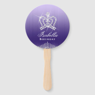 Abanico Glittering Crown Purple Lilac
