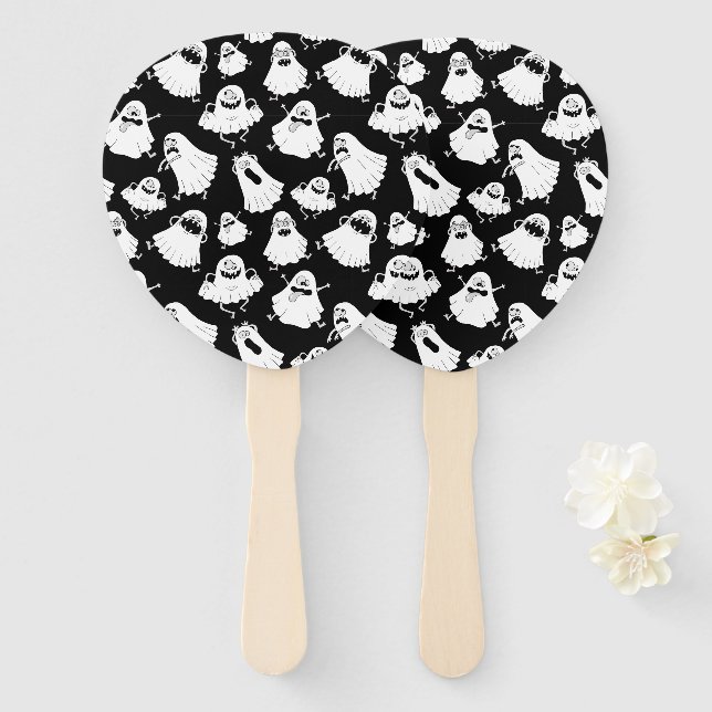 Abanico Goofy Ghosts Hand Fans (Anverso y reverso)