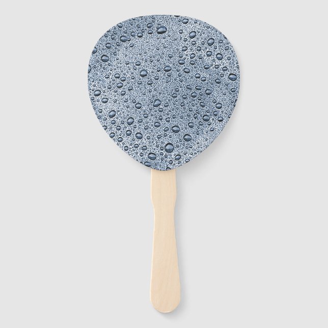 Abanico Gotas de agua gris de cañón (Anverso)