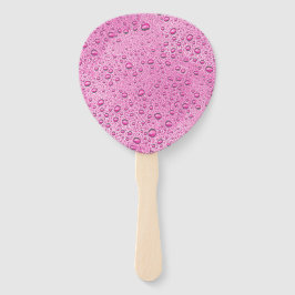 Abanico Gotas de agua rosada caliente