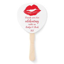 Gracias a los besos rojos personalizados