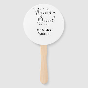 Abanico Gracias a un brunch post boda nombre fecha simple