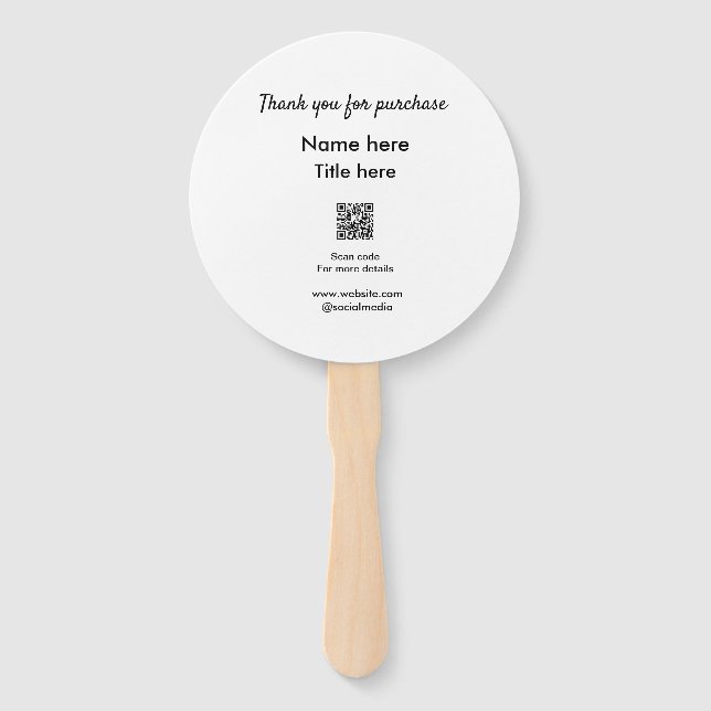 Abanico Gracias por el título del nombre de compra aquí ex (Anverso)