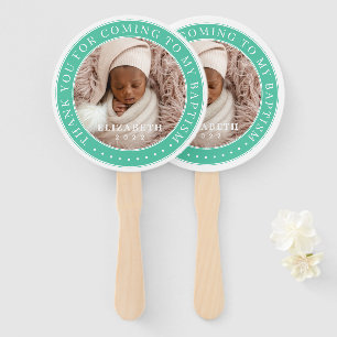 Abanico Gracias Por Ir A Mi Foto Moderna De Bautismo