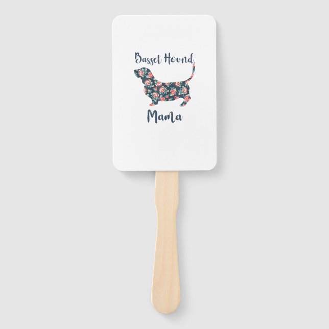 Abanico Gracioso Basset Hound Regalos Basset Hound Mom Shi (Anverso)