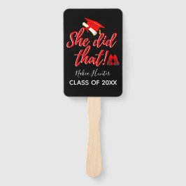 Abanico Grad & Boujee| Lo Hizo| Rojo y Negro