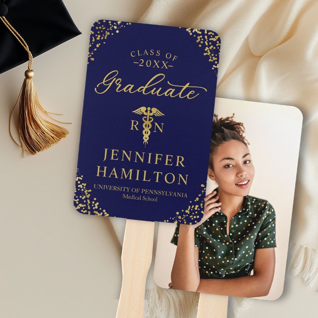 Abanico Graduación de la Escuela de Enfermería Médica Gold (Subido por el creador)