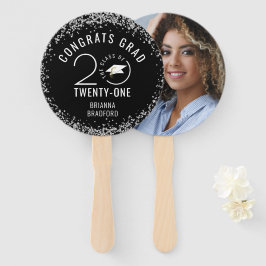 Abanico Graduación moderna de clase estilo negro año