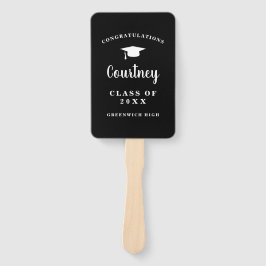 Abanico Graduación moderna de pizarra de imágenes simples