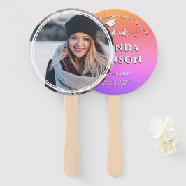 Abanico Graduación Púrpura Moderna De Graduación Graduada