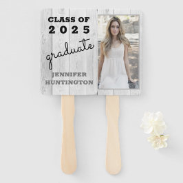 Abanico Graduación Rustic Country Gray Barnwood 2025