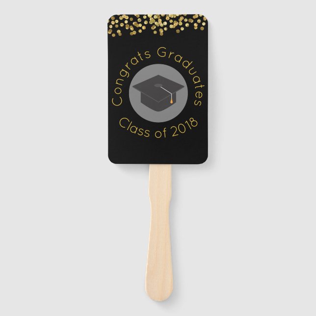 Abanico Graduados de felicitación Clase de 2018 w (Anverso)