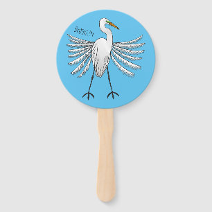 Abanico Gran ilustracion de personalizado de aves de garga